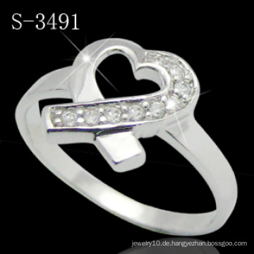 925 Sterling Silber Ring mit Herz (S-3491)